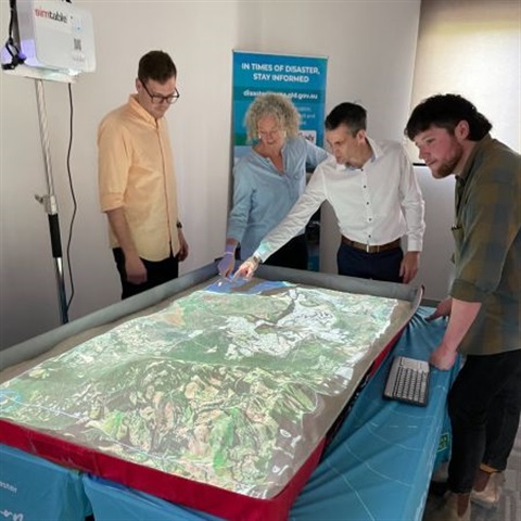 Picture of the Simtable in use