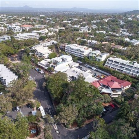 Aerial photograph of Sunshine Beach