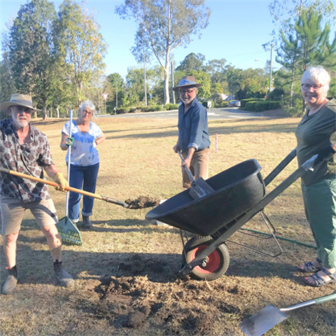 Cooran Organic Group members Curt Tebbutt, Paula Reynolds, Lance Pearce and Uli Odling.