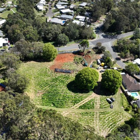 Aerial view of the Cooroy housing project site