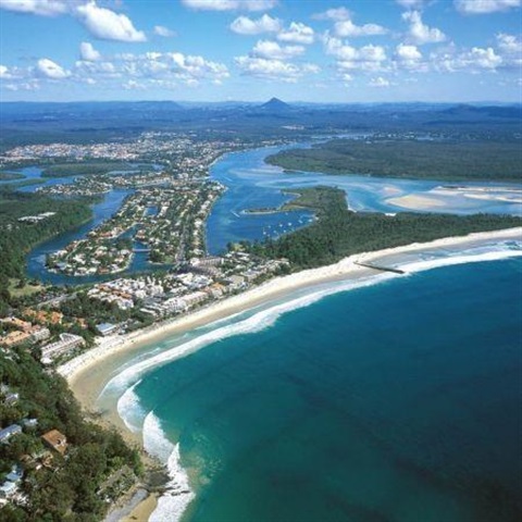 Noosa coastline aerial