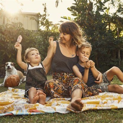 Family having a picnic