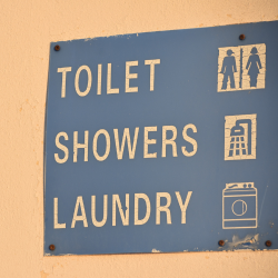 Hot showers and laundry