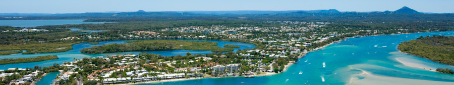 Aerial view of river