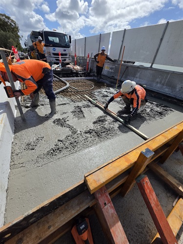Concrete pours mark another milestone in the Doonella Lake Bridge upgrade